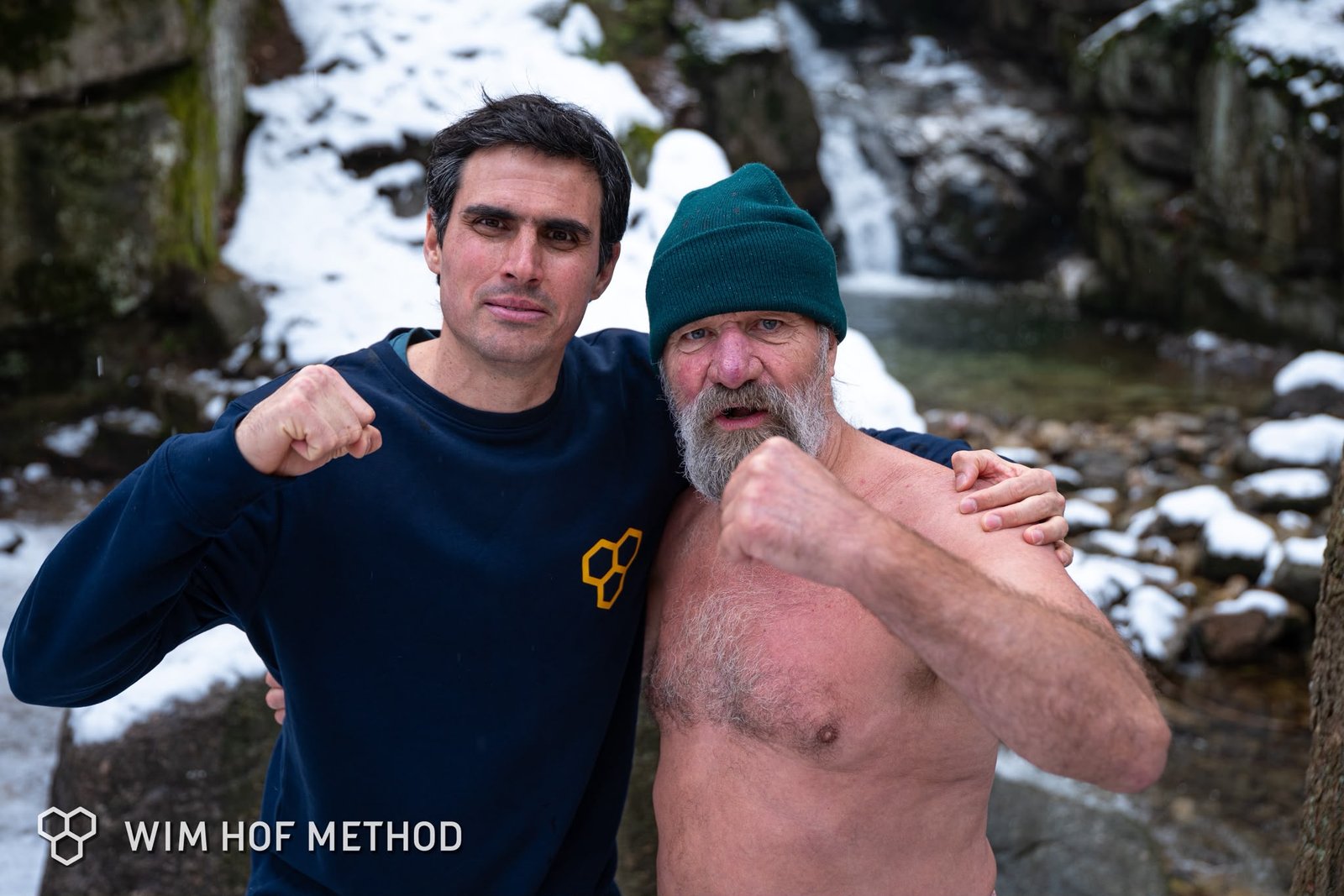 Emilio Garmendia with a Wim Hof Method instructor