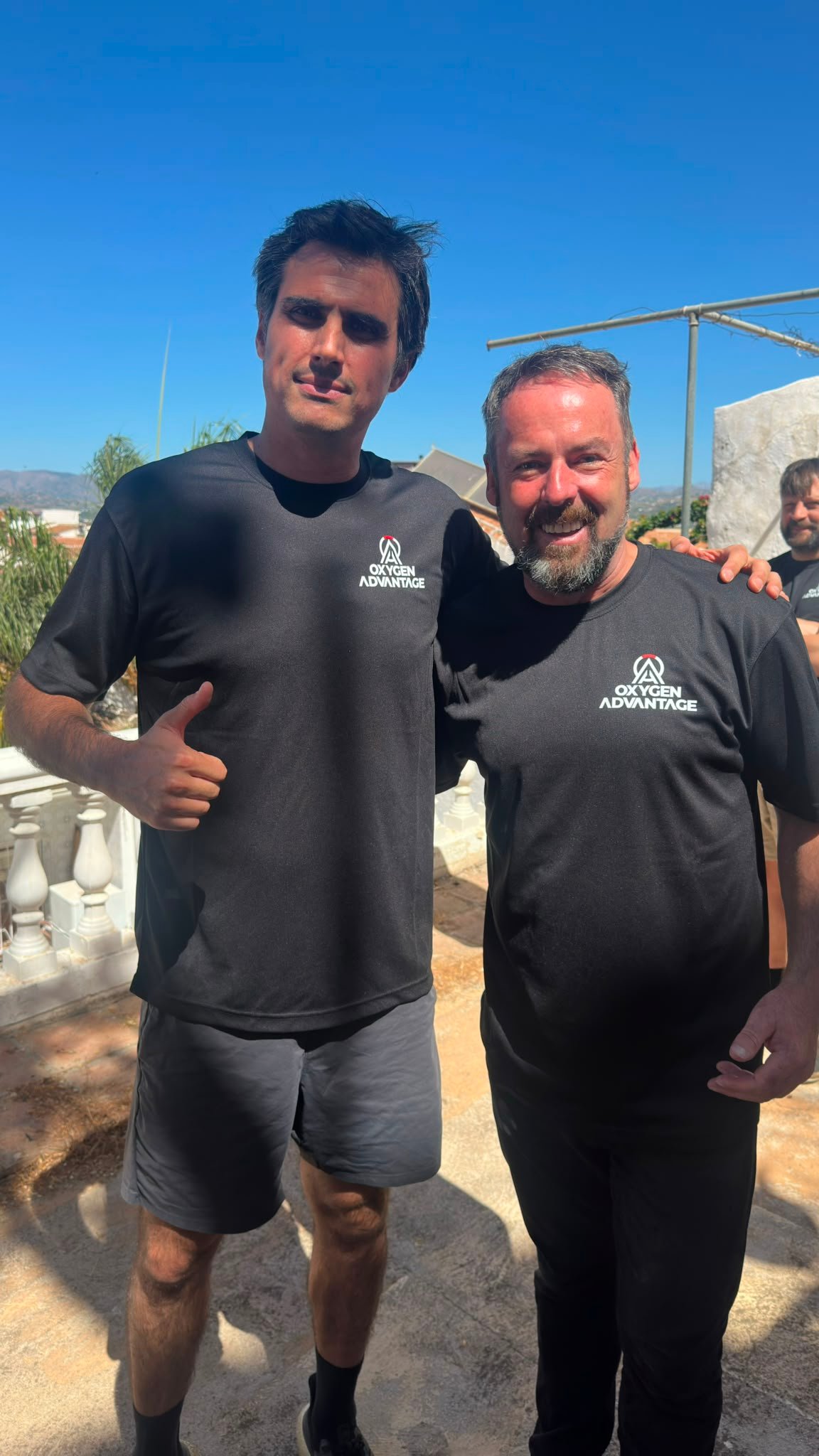 Emilio Garmendia with an Oxygen Advantage instructor